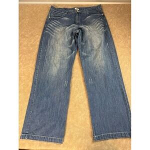 Miskeen Originals Mens Baggy High Rise Light Wash Denim Jeans 100% Cotton 38‎